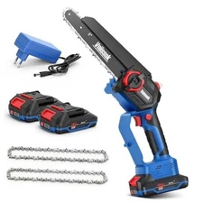 Mini Chainsaw 8 inch Cordless - Upgraded Handheld Electric Chainsaw with 8 Inch
