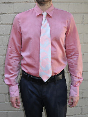 DSQUARED2 DSQUARED 2 Pink Button LS Dress Shirt 52 Mens Italy
