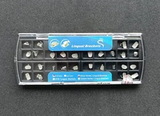1 Set Dental Orthodontic Metal Lingual Brackets Brace Buccal Tubes 28pcs/set