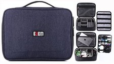 BUBM Large Electronic Organizer Bag Zippered Mesh Travel Accessories Carry Case