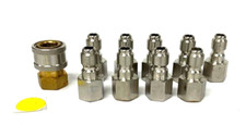 QUICK CONNECT HOSE FITTING PLUG LEGANCY COUPLING 1/4" LOT OF 10