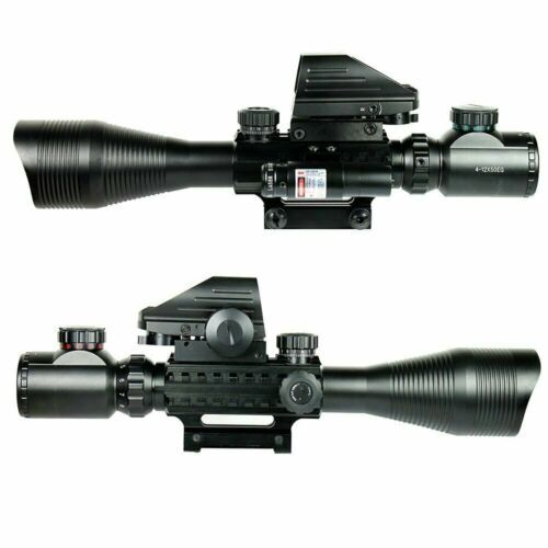 4-12X50 Red/Green illuminated Mil-dot Scope with Holographic Sight & Laser Sight - Picture 12 of 22