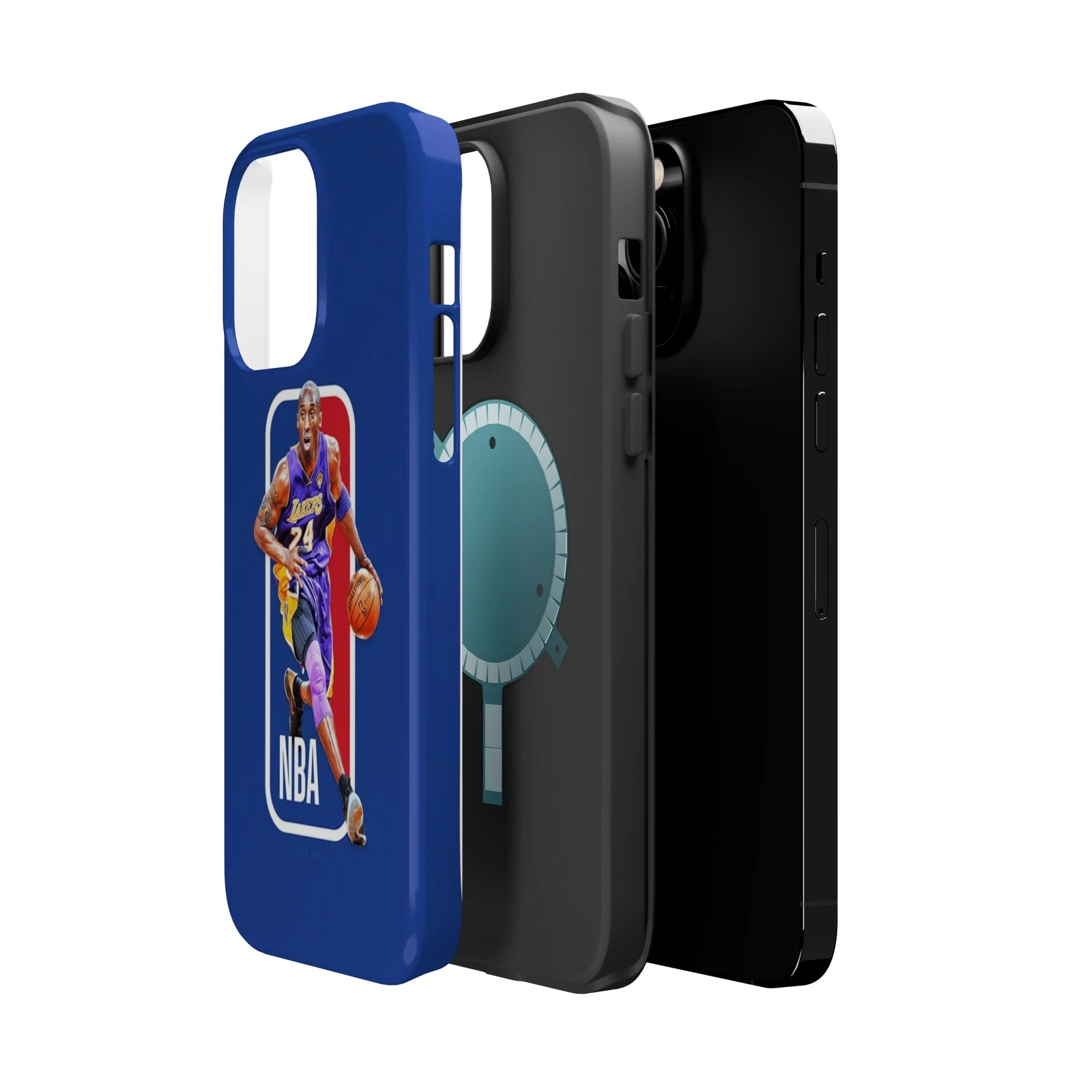 Kobe Bryant NBA Logo, Black Mamba Phone Case