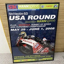2008 US SBK Super Bike Race Poster  HANNspree Championship Miller Motorsports Pk