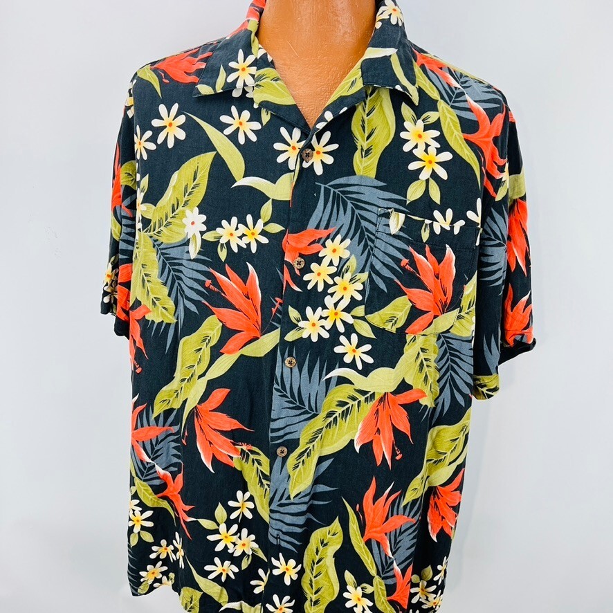 Island Republic Hawaiian Aloha XXL Shirt Bird of Paradise Palm