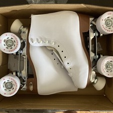 New Pro Rink Classic Chicago Roller Skates Women's Size 5 Premium White CRS800
