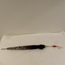 RARE VINTAGE UMBRELLA Pagoda PARASOL BAKELITE ITALIAN HANDLE 16 RIBS