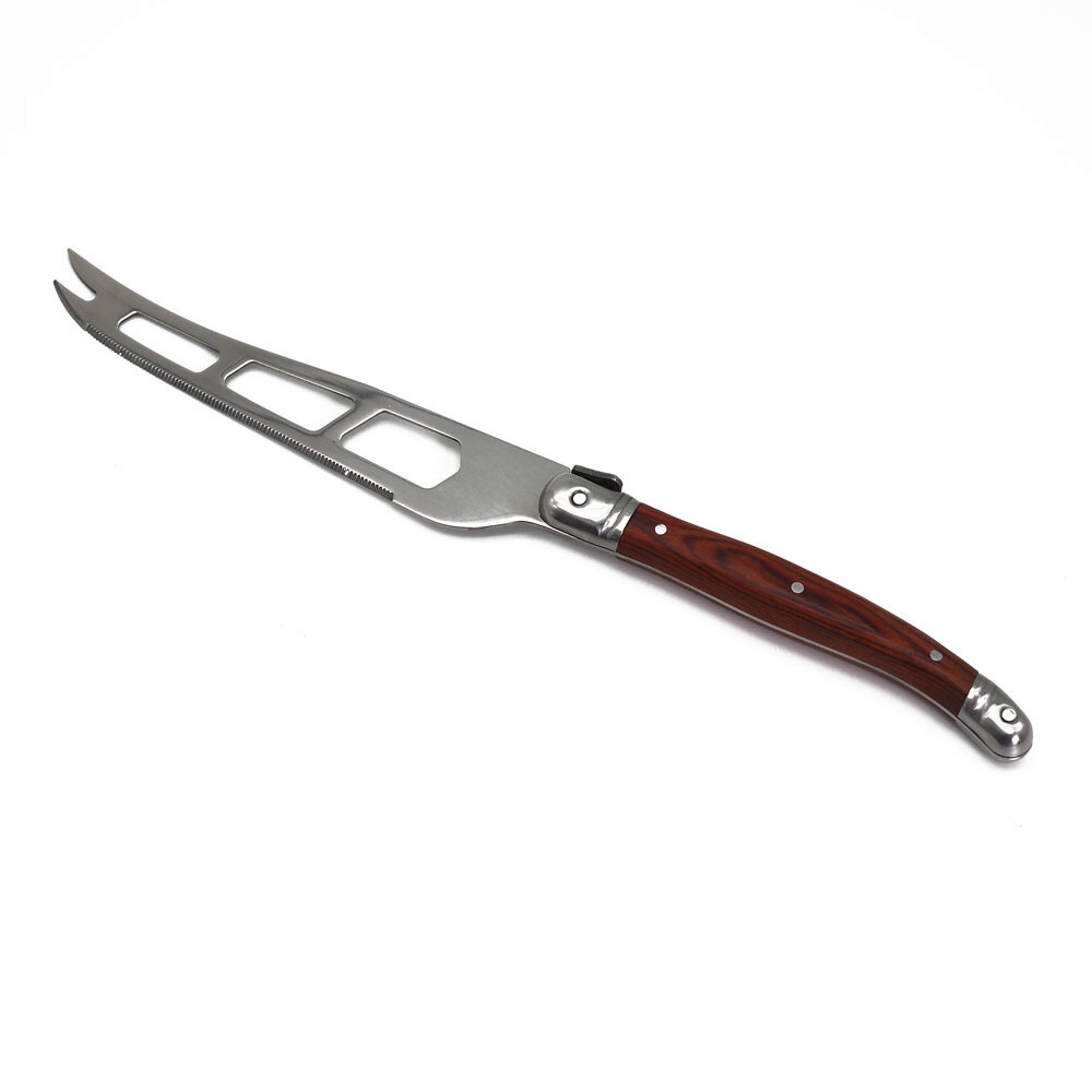 Käsemesser Käseschneider mit langer Edelstahl Klinge und Holzgriff