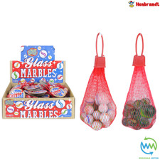 50 x MARBLES Coloured GLASS Toys CLASSIC Toy VINTAGE Assorted MARBLE NET Kids UK