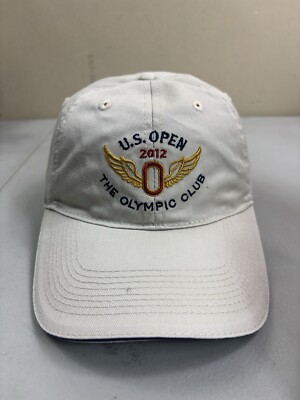 US Open Hat The Olympic Club Golf Cap 2012 Strap-Back Dad Style Beige Cotton