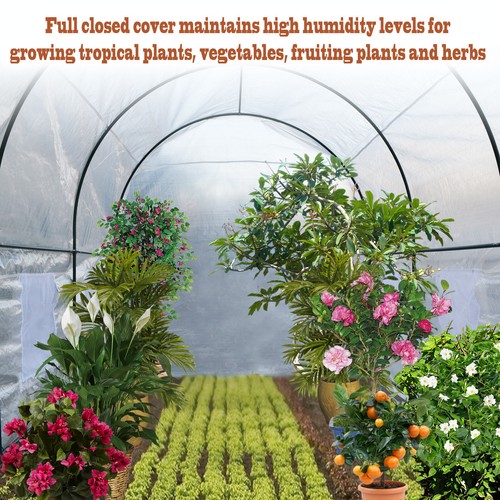 Half Transparent Larger Walk-In Plant Hot Greenhouse Garden Outdoor ABS Clamps - Picture 16 of 50