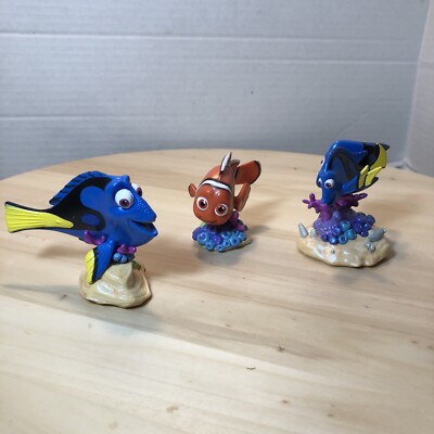 Lot of 3 Disney Pixar Finding Dory Cake Topper Dory Nemo Jenny & Charlie 216