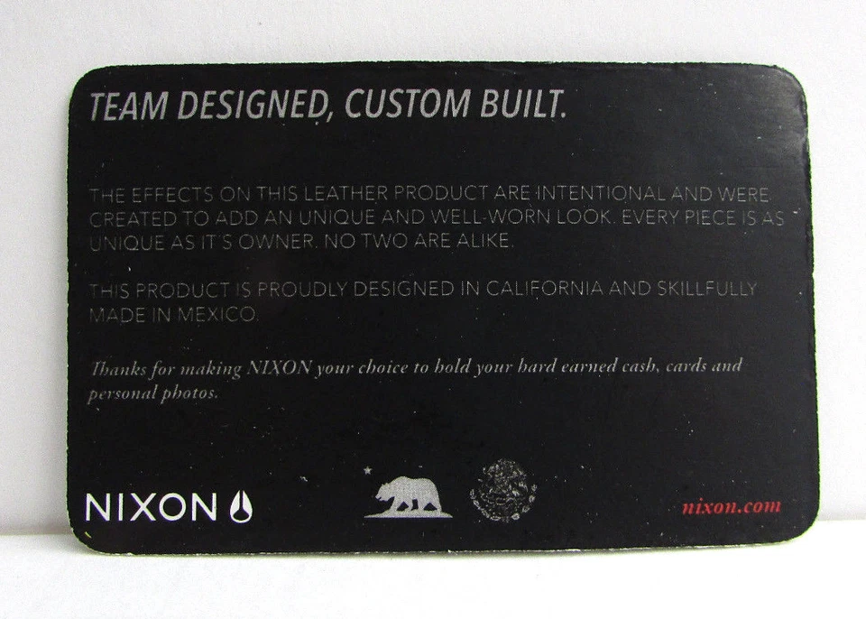 Nixon Shores Bi-Fold Leather Wallet Gray NEW - Image 4 of 4