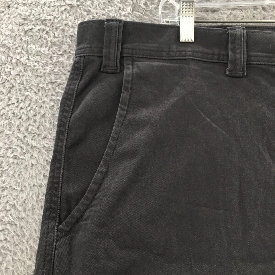 St Johns Bay Chino 短裤男式 46 大灰色棉混纺中腰拉链门襟新品 — 第 4/4 张图片