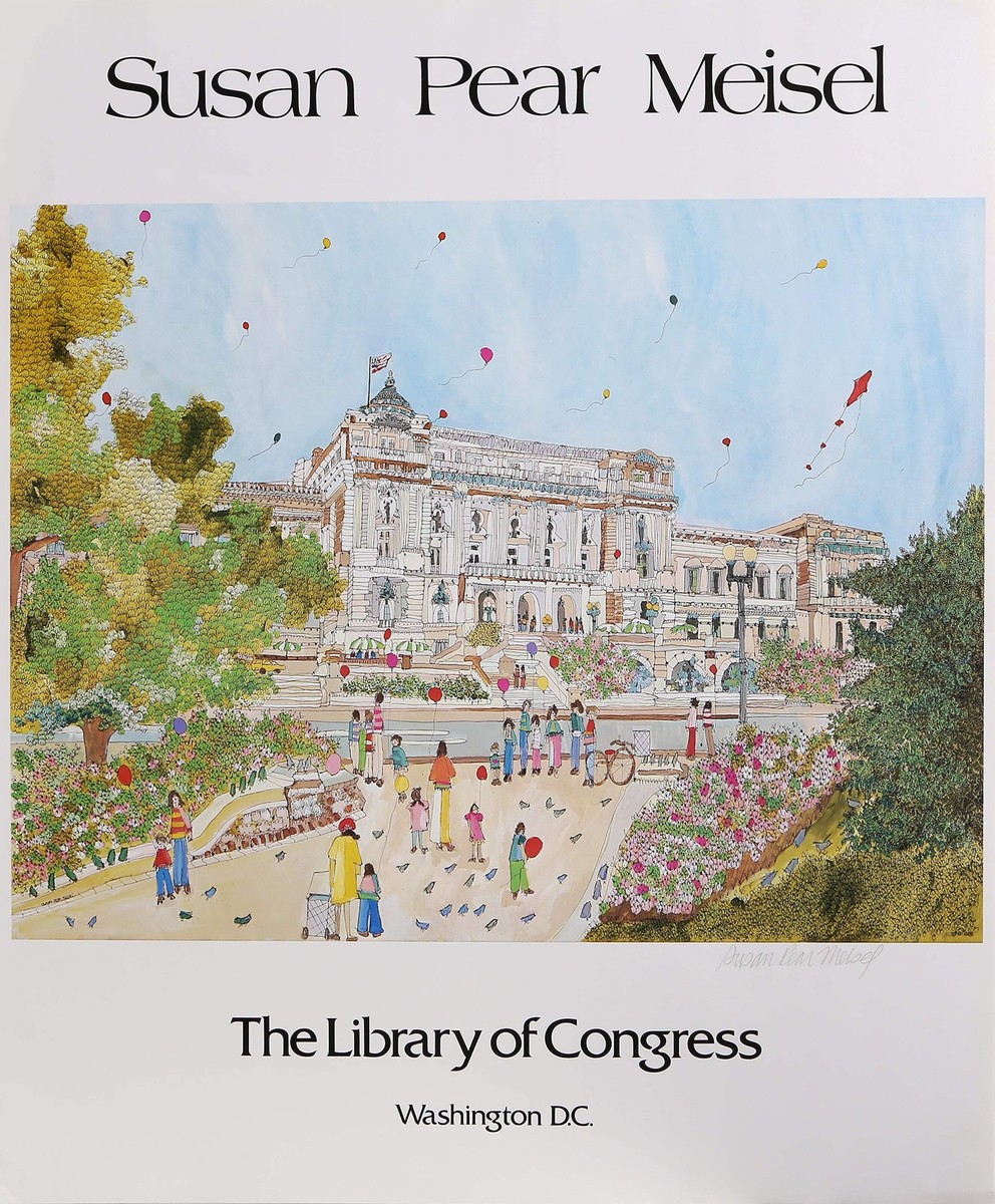 Susan Pear Meisel リトグラフ作品 Susan Pear Meisel, Victorian House, Lithograph, signed and