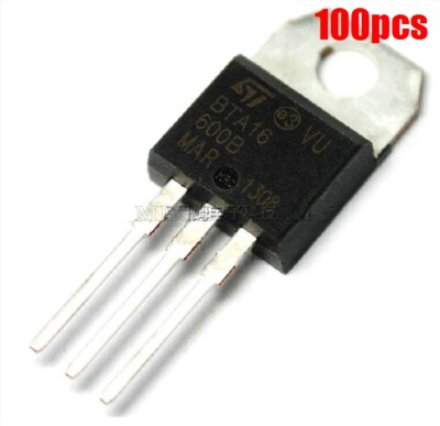 100pcs BTA16-600B BTA16-600 Triac Sgs-Thomson 600V 16A New Ic xu