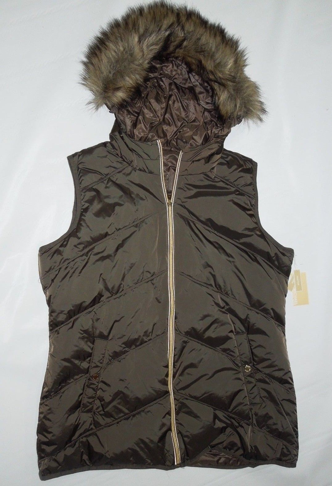 michael kors vest womens brown