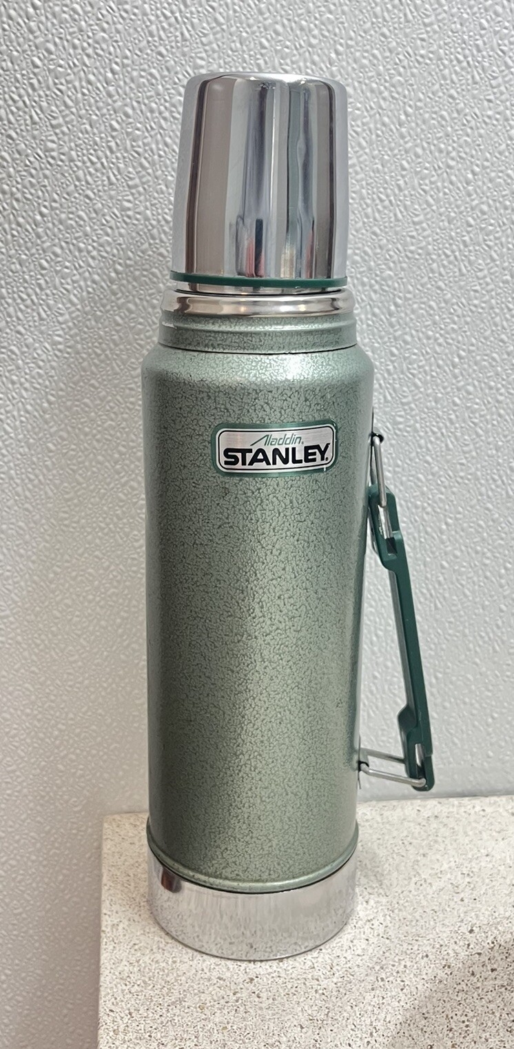 Vintage Stanley Thermos No. A944DH Quart Green USA Aladdin Green Chrome eBay