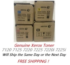 SET GENUINE XEROX 006R01457 006R01458 006R01459 006R01460 Toners 7120 7125 7220