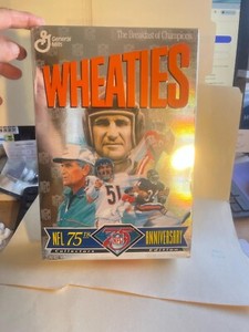 1994 NFL 75th  Anniversary Wheaties Full Cereal Box, Walter Payton, Don Shula
