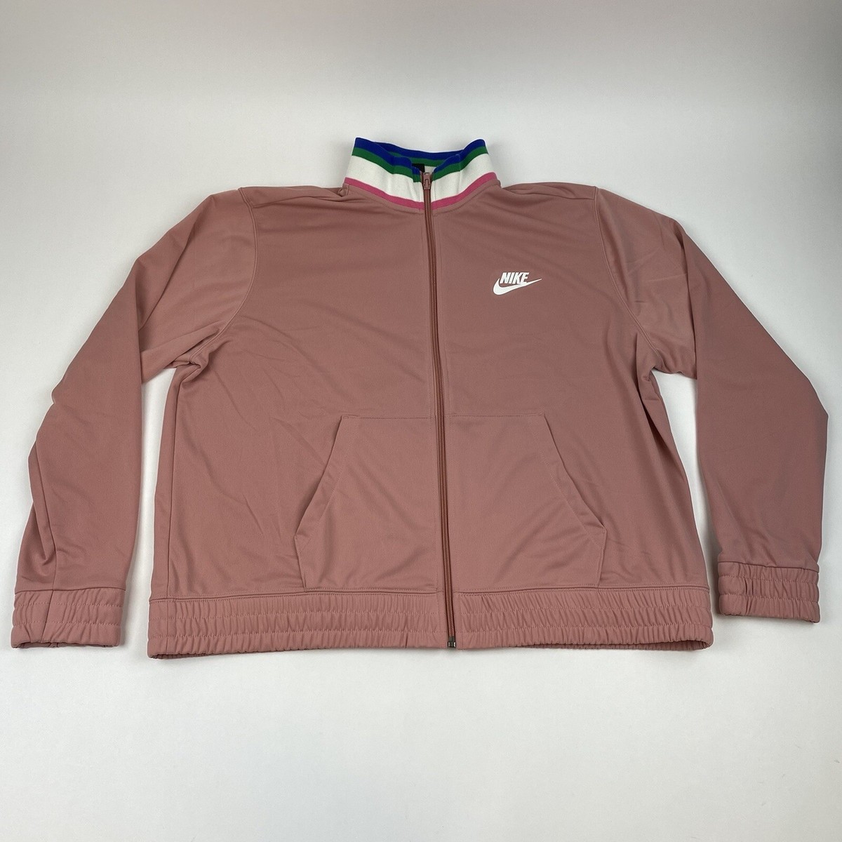 Nike Women's XL Jacket Pink Full Zip Mock Neck DJ1097-685 Nike Women's XL Jacket Pink Full Zip Mock Neck DJ1097-685