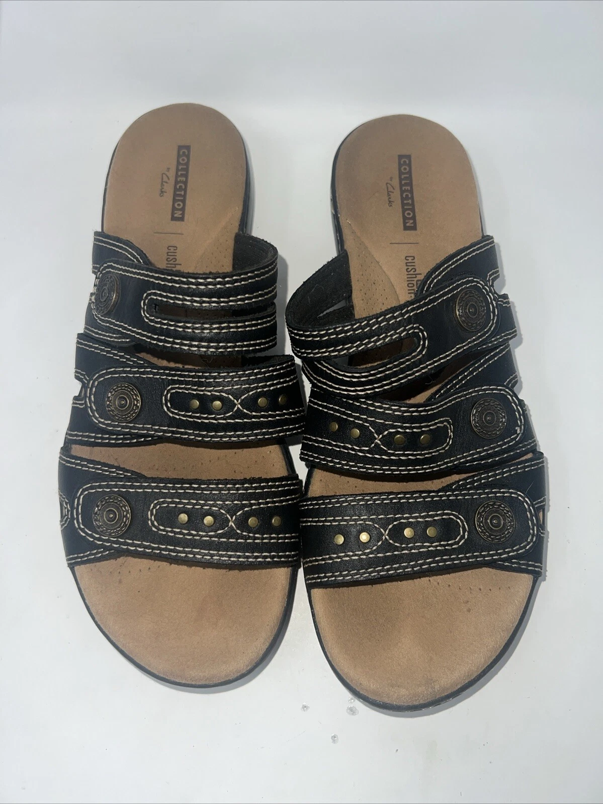 Collezione By Clarks Sandali 3 Strap Regolabili Donna Taglia 8 5M Usati in Ottime Condizioni