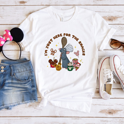 Disney Ratatouille Remy here for the snacks bedrucktes T-Shirt mit Rundhalsausschnitt #0081