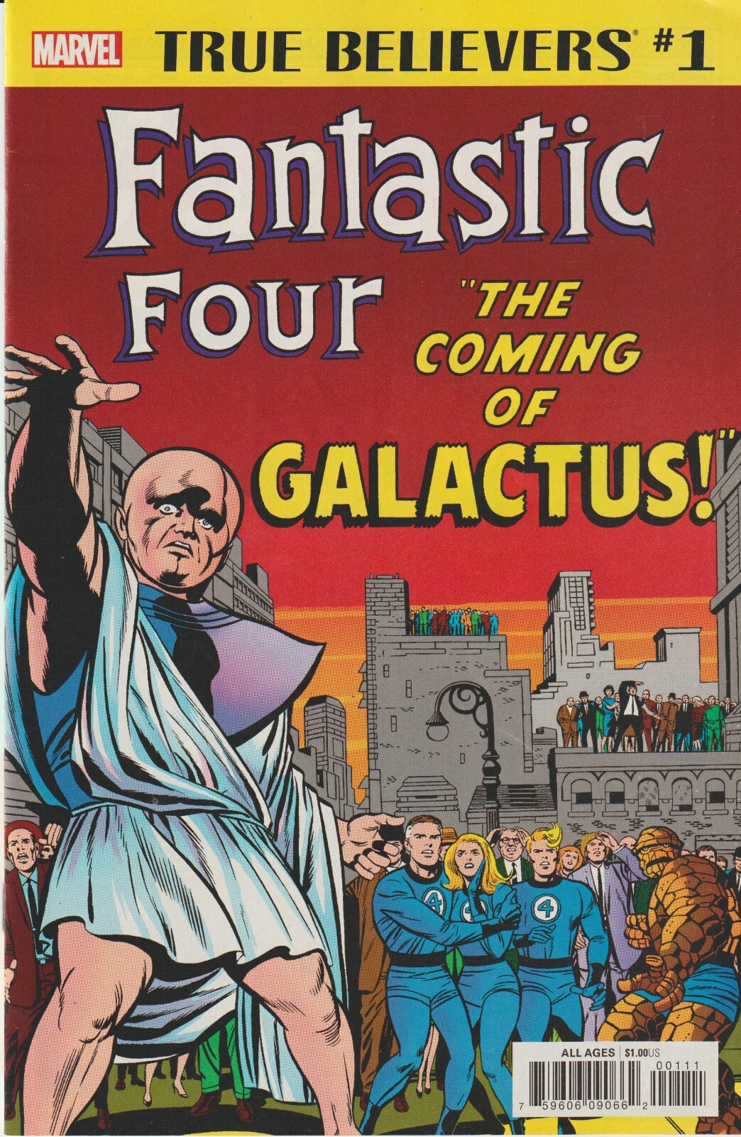 MARVEL COMICS TRUE BELIEVERS FANTASTIC FOUR GLACTUS #1 (2018) 1ST PRINT VF