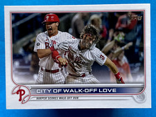 City of Walk-Off Love 2022 Topps Series 1 Checklist #321 Philadelphia Phillies