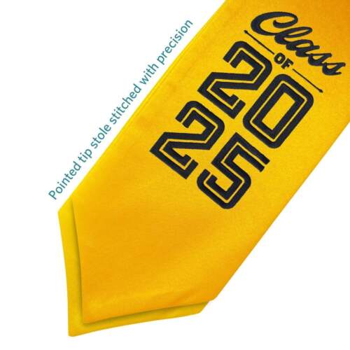Endea Graduation Gold Class of 2025 Graduation Stole/Sash - Picture 4 of 10