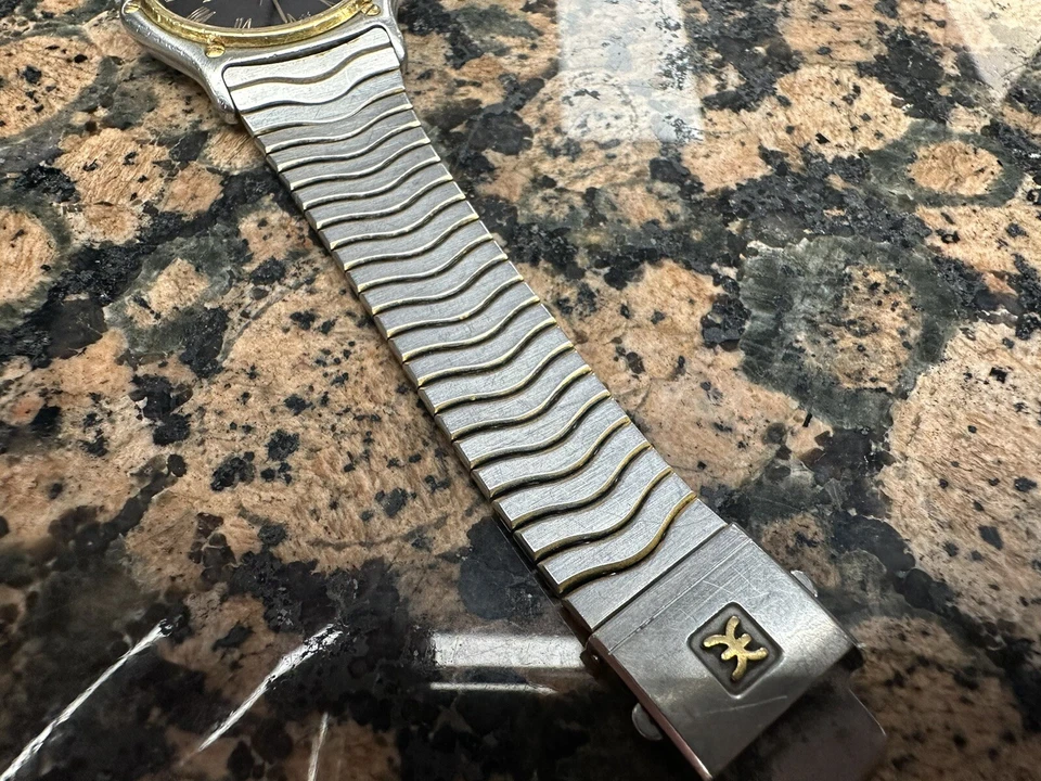 Reloj Cuarzo Ebel Ref 183903 Classic Wave Hombre 35mm 18K y S/S Buen Estado Foto 4 de 4