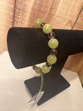 J.C. Walsh Connemara Marble Beaded bracelet Sterling Made in Ireland 8”