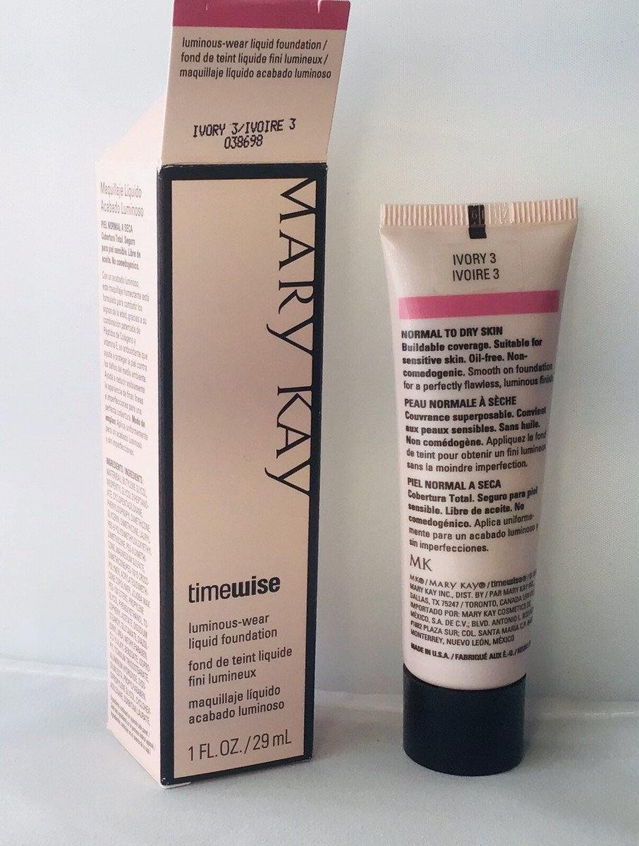 Mary Kay TimeWise Ivory 3 Luminous Liquid Foundation w/Box 038698 New | eBay