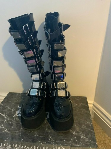 Demonia platform boots Damned-318 black 