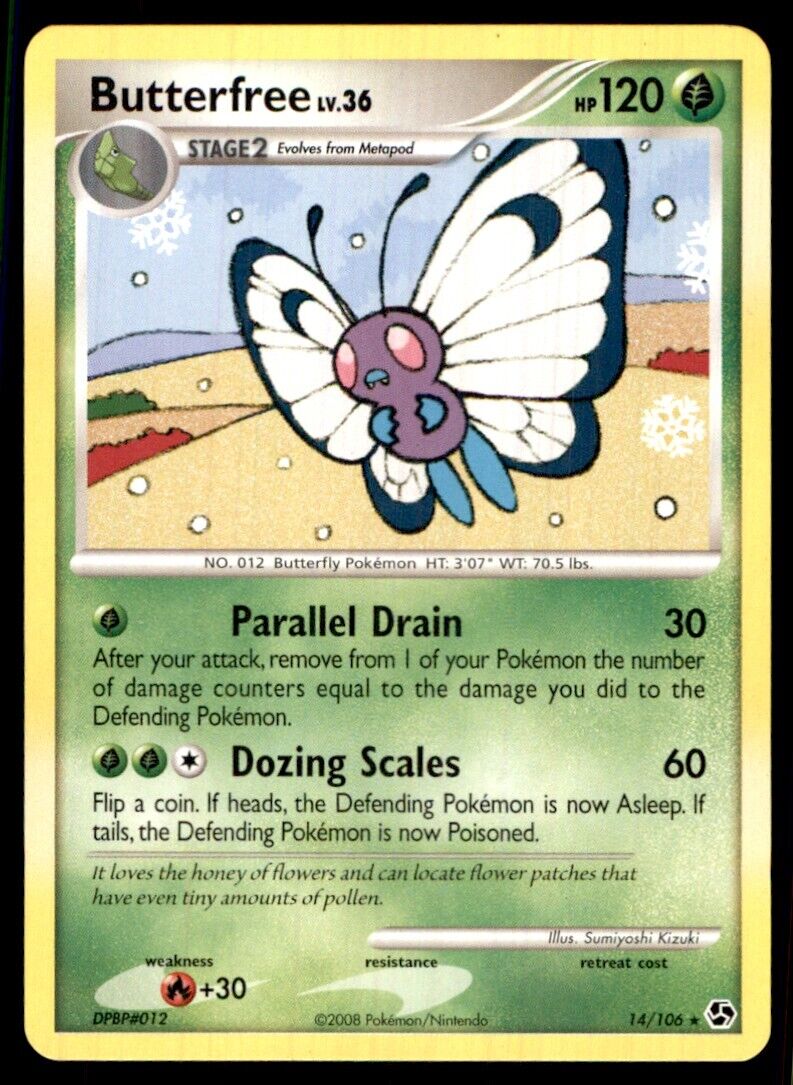 2008 Diamond & Pearl - Great Encounters Butterfree Stage 2/Rare #14