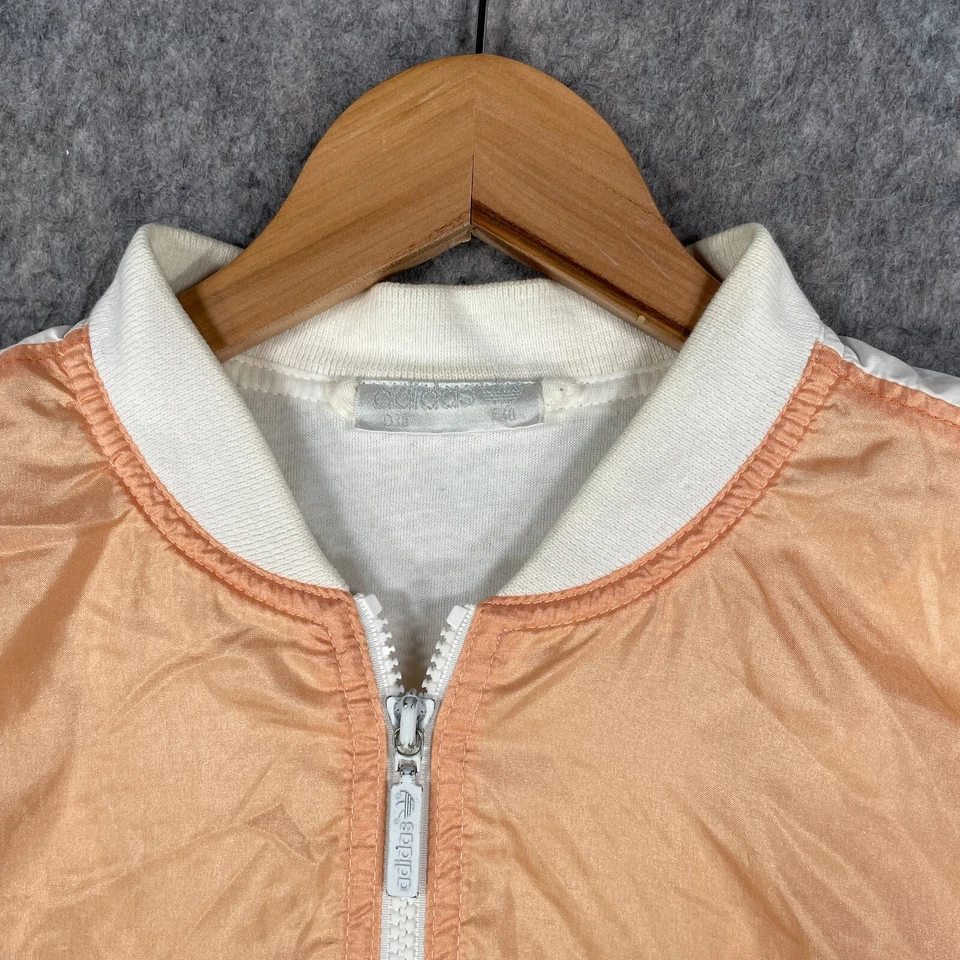 Vintage Adidas Jacket Womens 10 White Pink 80s 90s Windbreaker Abstract - Image 4 of 4