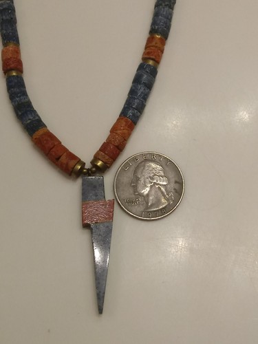 Southwest Red And Purple Sponge Coral Beaded Necklace - Picture 2 of 3