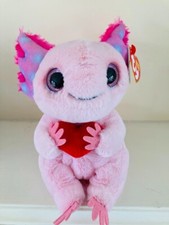 TY LOCKY THE VALENTINE AXOLOTL BEANIE BELLIES NEW 15CM BOO VALENTINE'S DAY