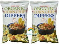 2 Packs Trader Joe's Organic Corn Chip Dippers 9.75 oz Each Pack
