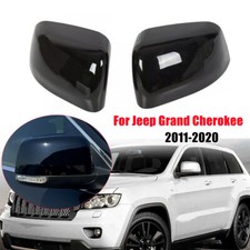 Gloss Black Rearview Side Mirror Cover Caps For Jeep Grand Cherokee 2011-2020