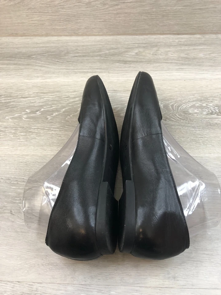Zapatos planos de ballet para mujer Nurture de cuero negro 9,5 cómodos sin cordones para trabajo Foto 4 de 4