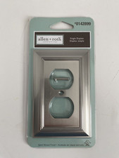 Allen  Roth Single Duplex Wall Plate Satin Nickel 0142899 Outlet Cover-New