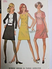 Dress Fitted Straight Jumper 12 McCalls 9565 Sewing Pattern UC VTG Three Section