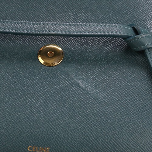 CELINE 18900 3ZVA Handtasche Nano Gürteltasche 2WAY Handtasche Leder Türkis Damen - Bild 8 von 10