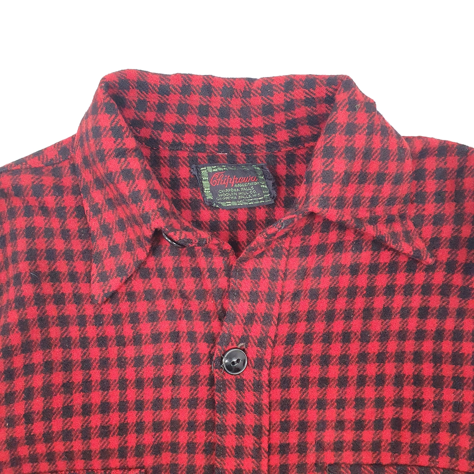 CHIPPEWA Wool Jacket Coat Vintage 1940s 50s Shirt Shacket Overshirt Mens M image 2