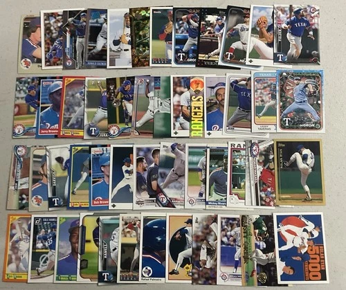 Topps baseball Card Lot, Texas Rangers, Corey Seaver, Nolan Ryan, Rookies, Stars