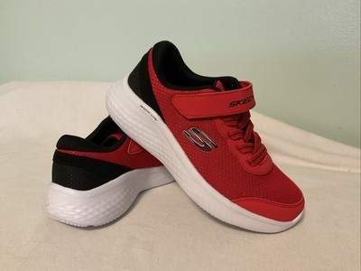 Skechers Sketch-lite Pro Red Black Sneaker Shoes Boys Kids Youth Size 2.5