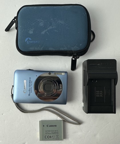 Canon PowerShot SD1300 IS Digital ELPH blau Akku/Ladegerät/Lowepro Case GETESTET