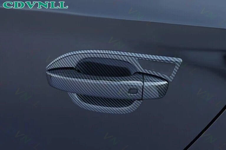 Крышка рамы чаши боковая дверная ручка из углеродного волокна для Audi A8 S8 2011-2018 ABS 12* - Изображение 3 из 3