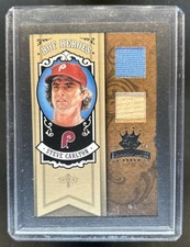 2005 Donruss Diamond Kings Steve Carlton HOF Heroes Materials Framed Black #/10